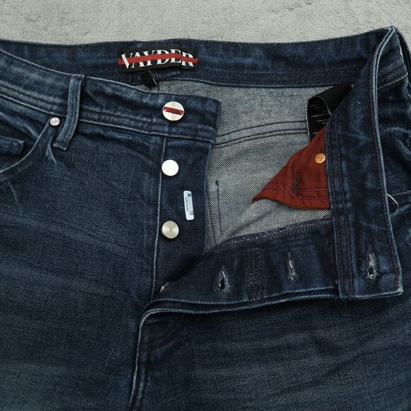 Vayder Jeans Mens Size 32x32 Blue Dante Tapered Stretch Denim Button Fly - Picture 2 of 16